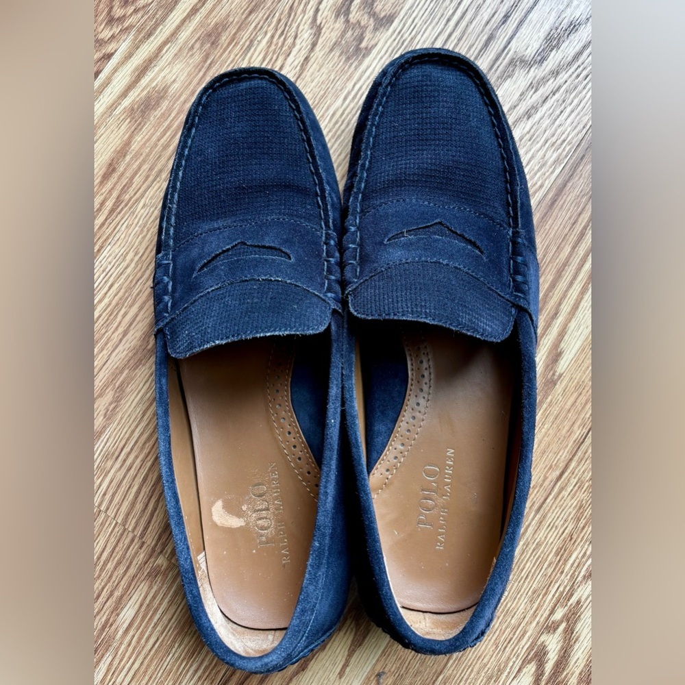 Polo by Ralph Lauren Men's Reynold Navy Blue Suede Loafers - Size 11